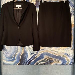 Calvin Klein Black Skirt Suit. Excellent Condition!